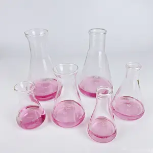 50 100 250ML Frasco cónico de laboratorio transparente Vidrio científico Frasco Erlenmeyer Cristalería segura