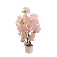 Bunga Sakura Buatan Tangan Romantis Warna Pink Putih, Bunga Sakura Palsu untuk Dekorasi Pernikahan atau Rumah