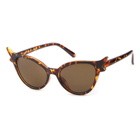 Lunettes de soleil ovales œil de chat tendance STY92136YD pour femmes et hommes, monture rose décorée de cornes, protection UV400, idéales pour festivals et soirées