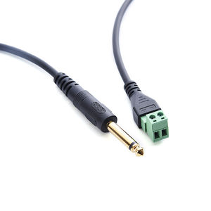 <span class=keywords><strong>Cable</strong></span> de audio mono macho de 30 cm (0,3 m) con terminal de tornillo de 6,35 mm (1/4'') a <span class=keywords><strong>2</strong></span> pines/hogares hembra con blindaje D2351 - Product Image 2