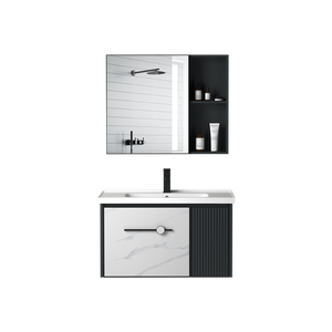 Đá Cẩm Thạch bồn rửa phòng tắm Vanity với rock-slab tủ đá chậu rửa thông minh LED gốm bồn rửa và đá cẩm thạch hàng đầu cho nhà - Product Image 4