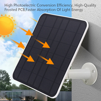 Chargeur de caméra micro USB portable étanche pour panneau solaire 10W avec interface micro USB pour caméra de sécurité et lumières