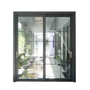门内部玻璃无框口袋户外厨房二手双开式半自动木框铝推拉门