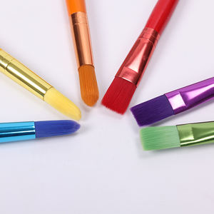 Juego de 12 pinceles de Aprendizaje Temprano Chubby para niños, mango de plástico, pelo de nailon, pinceles de pintura DIY - Product Image 3