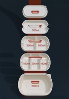 Boîte alimentaire biodégradable en amidon de maïs pour la préparation des repas au bureau, 1100 ml, boîte à lunch jetable pour la restauration à emporter