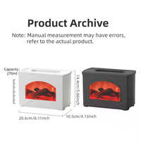 Prix usine Flamme Cheminée Diffuseur Humidificateur Ultrasonique Huile Essentielle Diffuseur D'arôme pour Bureau À Domicile