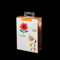 Boîte d'emballage cosmétique carrée transparente en PP/PE/PVC recyclable sur mesure, boîte suspendue pliable en PET