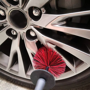 Cepillo de lavado de ruedas de coche con mango largo, cepillo para limpiar la parrilla <span class=keywords><strong>del</strong></span> <span class=keywords><strong>motor</strong></span> de coches y camiones - Product Image 6
