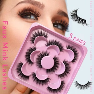 3 Pares de Pestañas Postizas 8D, Tira Completa, Pelo Sintético, Maquillaje de Ojos - Product Image 5