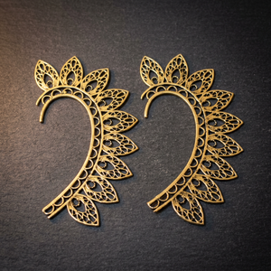 Aretes de Oreja Estilo Bohemio Dorados 2023 para Mujer, Joyería de Latón para Boda, Fiesta, Compromiso, Regalo - Product Image 3