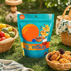 Sachet refermable vertical en plastique avec fenêtre, motif dessin animé, en aluminium, pour bonbons, lait, gelée, aliments - Product Image 3