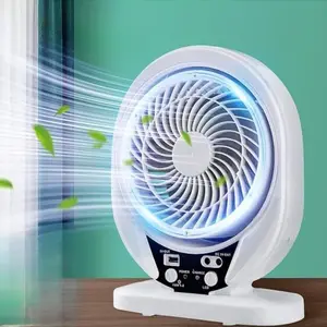 2023 ensemble de lumière de ventilateur solaire de charge USB de 8 pouces circulation d'air multifonctionnelle grand ventilateur de refroidissement à énergie solaire éolienne