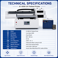 Imprimante UV à plat multifonctionnelle format A1 6090 24"*36" pour impression sur bouteilles, cylindres, gobelets, tubes de rouge à lèvres, flacons de parfum (XP600, i1600, i3200)