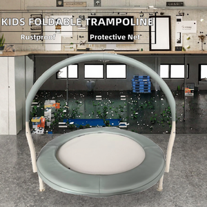 Techsport TX-B6233 Kids <b>Mini</b> Foldable <b>Trampoline</b> Protective Net-Weather-Resistant -Resistant Stainless Steel Frame Home Use - Product Image 2