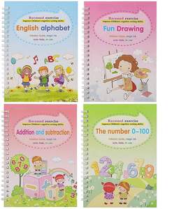 4本书魔术字帖儿童儿童书写贴纸练习英语西班牙法语字帖书法蒙台梭利礼品 - Product Image 5