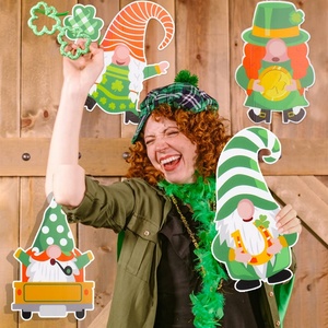 Décorations de la Saint-Patrick Probsin pour l'extérieur, panneaux de jardin, gnomes irlandais, trèfles, fournitures de fête, décorations de jardin - Product Image 5