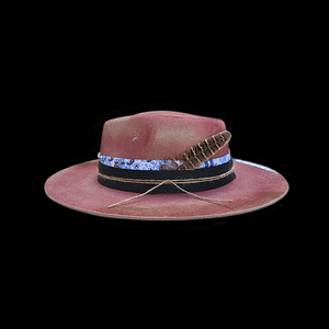 Sombrero <span class=keywords><strong>de</strong></span> <span class=keywords><strong>lana</strong></span> pura retro con banda tejida y decoración <span class=keywords><strong>de</strong></span> plumas <span class=keywords><strong>de</strong></span> animales Sombrero <span class=keywords><strong>de</strong></span> vaquero <span class=keywords><strong>de</strong></span> fieltro <span class=keywords><strong>de</strong></span> <span class=keywords><strong>lana</strong></span> <span class=keywords><strong>de</strong></span> ala ancha a prueba <span class=keywords><strong>de</strong></span> Sol <span class=keywords><strong>de</strong></span> moda vintage - Product Image 4
