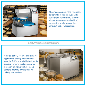 Equipo Industrial para la Elaboración de Pasteles, Pasteles Suaves, Donas y Rollos Suizos, Tecnología Avanzada de Llenado Automático de Masa - Product Image 2