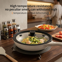 Couvre-aliments pliable en silicone pour micro-ondes, résistant à la chaleur, anti-éclaboussures pour la cuisine