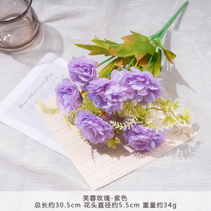 Fleur artificielle <span class=keywords><strong>Hibiscus</strong></span> Rose moulée par injection pour décoration de cérémonie de mariage, allée florale, et art floral domestique - Product Image 5