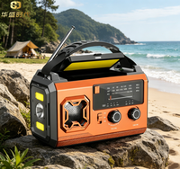 Radio Darurat Tenaga Surya dan Engkol Tangan AM FM WB Peringatan Cuaca Senter Dinamo Portabel Power Bank 5000mAh 20000mAh untuk Berkemah