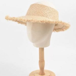 Nouvelle Tendance Estivale : Chapeau de Paille en Raphia à Bord Large Effiloché pour Femme, Visière Pare-Soleil, Style Sauveteur, pour la Plage, l'Extérieur et les Voyages - Product Image 2