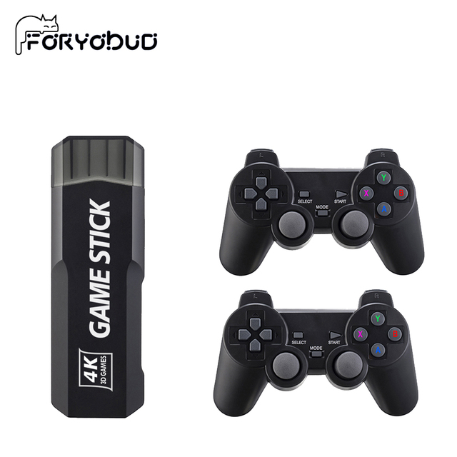 GD10 64G 4K HD Retro Game Console with Double 2.4G Wireless Controllers 20000 Games PSP Christmas Gift TV Game Console Used