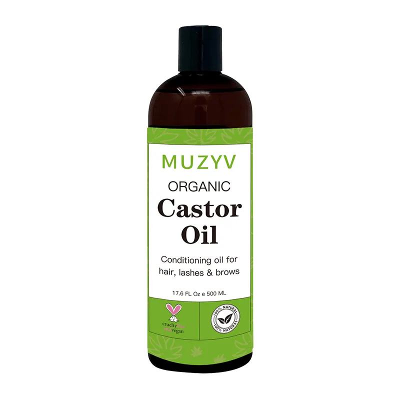 Private Label Atacado 100% Pure Organic Castor Oil Hidratar Natural Castor Oil Shampoo Cabelo Óleo Essencial