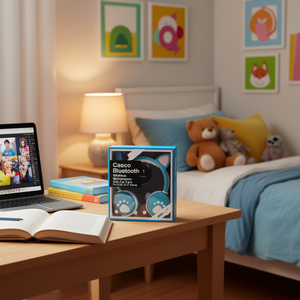 หูฟังไร้สายบลูทูธคาสโก้ บีเค 1 พร้อมหูแมวสำหรับเด็กและวัยรุ่น - Product Image 3