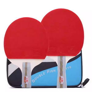 <span class=keywords><strong>Raquette</strong></span> de tennis de table Double Fish pour débutants, entraînement offensif 4D, avec sac de transport portable - bois et caoutchouc durables - Product Image 1