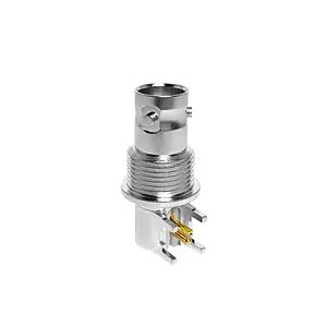 Factory Supply Bnc Female Right Angle Triaxial Adaptor Triaxial Terminal Connector For PCB RF Triaxial Coaxial connector