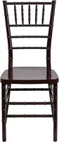 Chaise d'appoint commerciale robuste, siège d'événement blanc style bambou pour banquets d'hôtel et fêtes de jardin