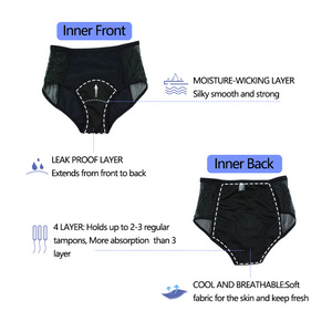 Vente en gros Sous-vêtements menstruels étanches pour dames Culotte menstruelle <span class=keywords><strong>Cullote</strong></span> Menstruel - Product Image 3
