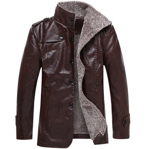 Pelliccia da <span class=keywords><strong>uomo</strong></span> una pelle più <span class=keywords><strong>velluto</strong></span> ispessimento sezione lunga <span class=keywords><strong>giacca</strong></span> PU cappotto giacche da <span class=keywords><strong>uomo</strong></span> all'ingrosso - Product Image 6