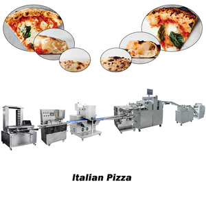 Ligne de production automatique de pizzas italiennes et de fruits Longyu, <span class=keywords><strong>four</strong></span> <span class=keywords><strong>à</strong></span> briques haute capacité 80-150 pièces/min pour une <span class=keywords><strong>pizza</strong></span> <span class=keywords><strong>napolitaine</strong></span> authentique - Product Image 1