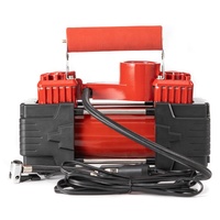 Compresseur d'air portable 12V robuste sans fil en ABS à double cylindre 150 PSI pour pneus de voiture et camion avec lumière LED