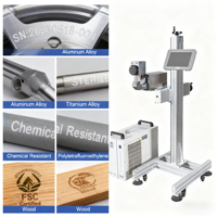 Machine de marquage laser UV à fibre CO2 volante Zhongbo 1000W, haute précision, refroidissement par eau, automatique, 20-120 pièces/min, cartons