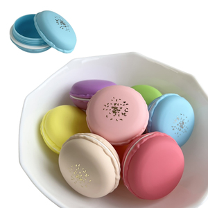 Japanese cute macaroon-shaped modern plastic container cosmetic jar