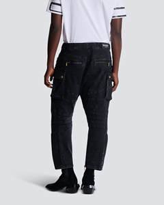 Ykmozi กางเกงยีนส์สีเทาทรงสลิมฟิตสำหรับผู้ชายกางเกงยีนส์มอเตอร์ไซด์ฟอกสีอ่อนออกแบบโลโก้ได้ตามต้องการ - Product Image 4