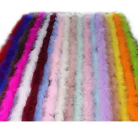 Multi-Colored Fluffy Turkey Marabou Boa Feather