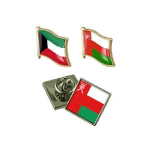 Souvenir Gift Oman National Day Badge Soft Hard Enamel Custom Pins Metal Logo Uae Custom Flag Pin Badge Lapel Pin