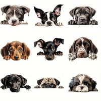 Lot de transferts thermiques multicolores motif chien espion, durables et faciles à poser pour T-shirts, jeans et accessoires DIY