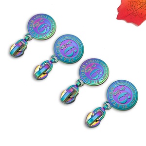 สินค้าขายดี สีรุ้งแบบกำหนดเอง/สีรุ้งแบบด้าน # ตัวดึงซิปโลหะไนลอน 5 ชิ้นสำหรับเสื้อผ้าหรือกระเป๋า - Product Image 3