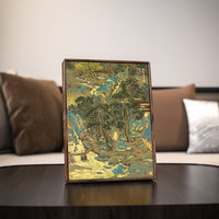 Ornement de table en laiton et bois massif Taocun Caotang, reproduction d'oeuvre d'art célèbre, nouveau style chinois, respectueux de l'environnement, pour la décoration