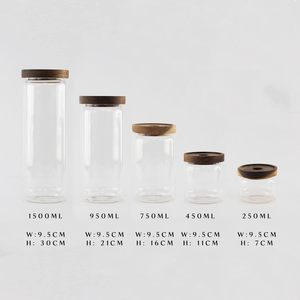 Modern Eco-Friendly 78oz Airtight Glass <b>Jar</b> Set 3 <b>Large</b> Metal Canisters 6 Silicone Seals Multifunction Storage Covers for Food - Product Image 2