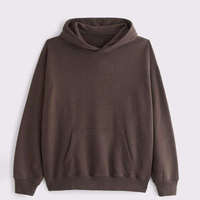 Sweat à capuche en molleton de coton pour homme, manches longues, poche, couleur unie, broderie 3D, effet délavé, coupe ample, idéal pour l'hiver