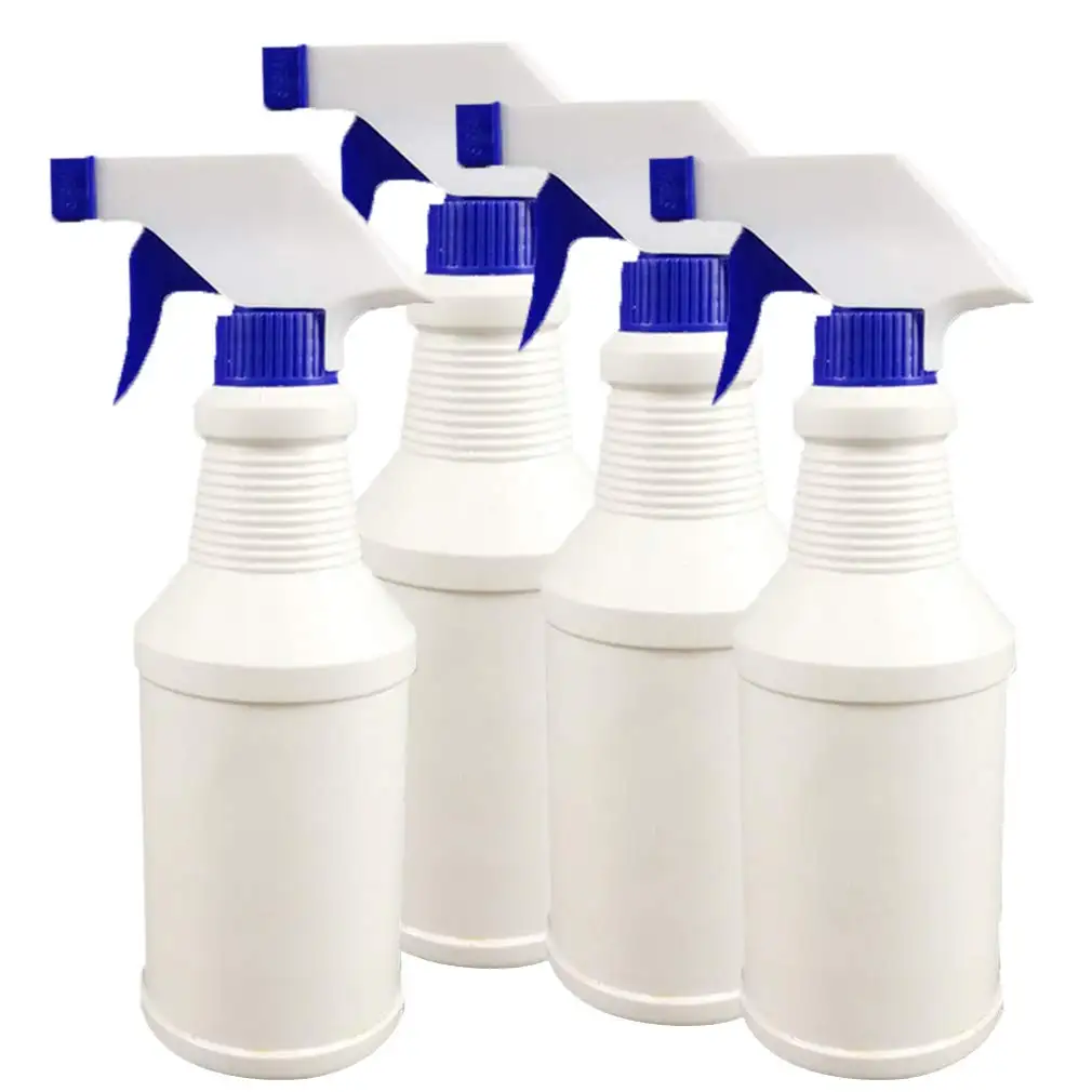 洗浄液、猫、動物、植物の散水、ガーデニング用の青い噴霧器を備えた空の16 OZヘビーデューティープラスチックスプレーボトル