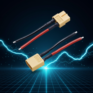Kabel dan Kawat Khusus XT60H- Konektor Pria Wanita Merah Hitam Kabel XT60 Bullet Plug Connectors 14AWG Wire ASW16 - Product Image 2