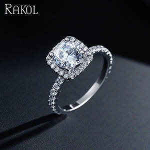 RAKOL RP2054 silver Wedding Engagement Crystal Ring 2021 - Product Image 4