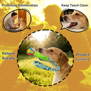 Giocattolo Interattivo Ecologico e Durevole per Cani con <span class=keywords><strong>Squeaker</strong></span> BB, in Poliestere e Ciniglia, per Pulizia dei Denti e Masticazione - Product Image 6